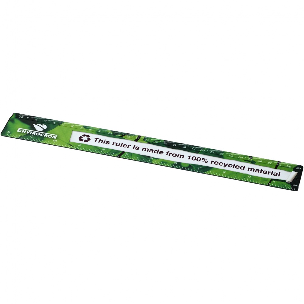 Logotrade promotional giveaway picture of: Terran 30 cm ruler from 100% recycled plastic