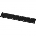 Renzo 15 cm plastic ruler, Solid black