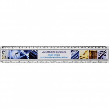 Logo trade promotional product photo of: Ellison 30 cm plastic insert ruler