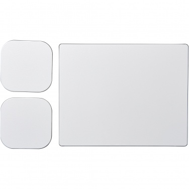 Logo trade promotional merchandise image of: Brite-Mat® mouse mat and coaster set combo 3