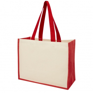 Logotrade promotional gift picture of: Varai 320 g/m² canvas and jute shopping tote bag 23L