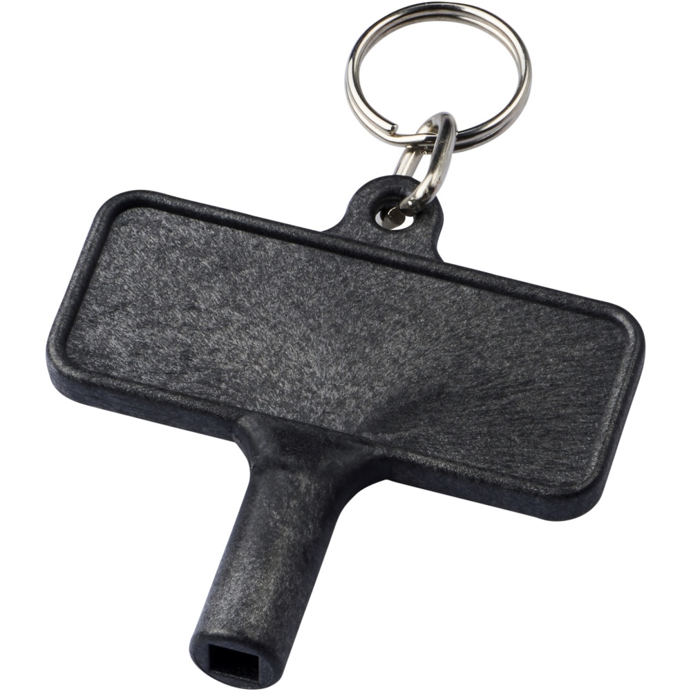 Logotrade promotional merchandise picture of: Largo plastic radiator key with keychain