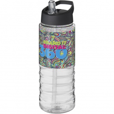 Logo trade corporate gifts picture of: H2O Active® Treble 750 ml spout lid sport bottle