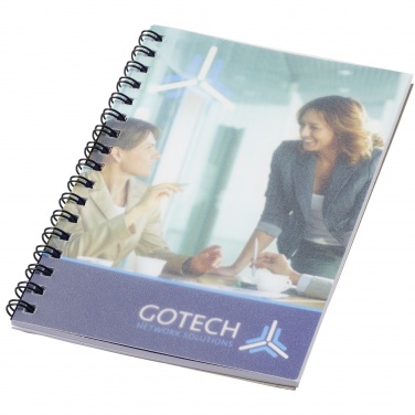 Logo trade promotional giveaways image of: Desk-Mate® spiral A6 notebook PP cover