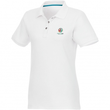 Logo trade promotional merchandise picture of: Beryl short sleeve women's organic recycled polo