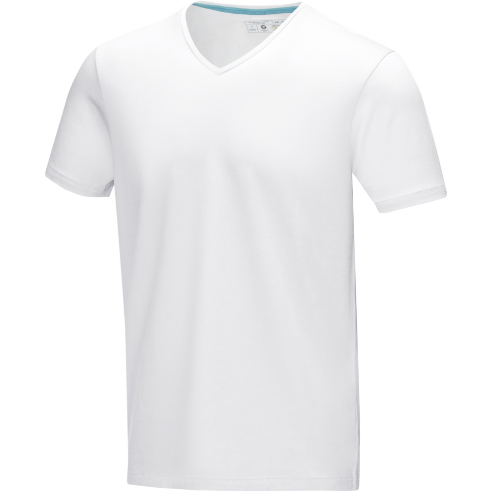 Logo trade advertising product photo of: Kawartha short sleeve men's organic V-neck t-shirt