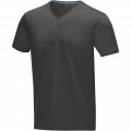 Kawartha short sleeve men's organic V-neck t-shirt, Storm grey