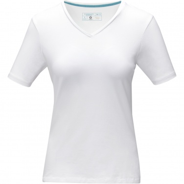 Logotrade promotional product picture of: Kawartha short sleeve women's organic V-neck t-shirt