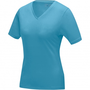 Logo trade business gift photo of: Kawartha short sleeve women's organic V-neck t-shirt