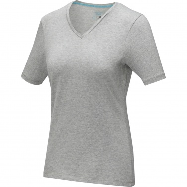 Logo trade promotional gifts picture of: Kawartha short sleeve women's organic V-neck t-shirt