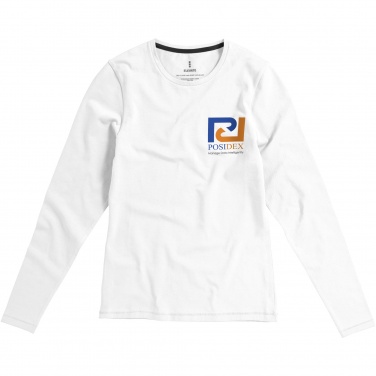 Logo trade corporate gift photo of: Ponoka long sleeve women's organic t-shirt