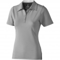 Markham short sleeve women's stretch polo, Grey melange