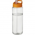 H2O Active® Vibe 850 ml spout lid sport bottle, Transparent / Orange