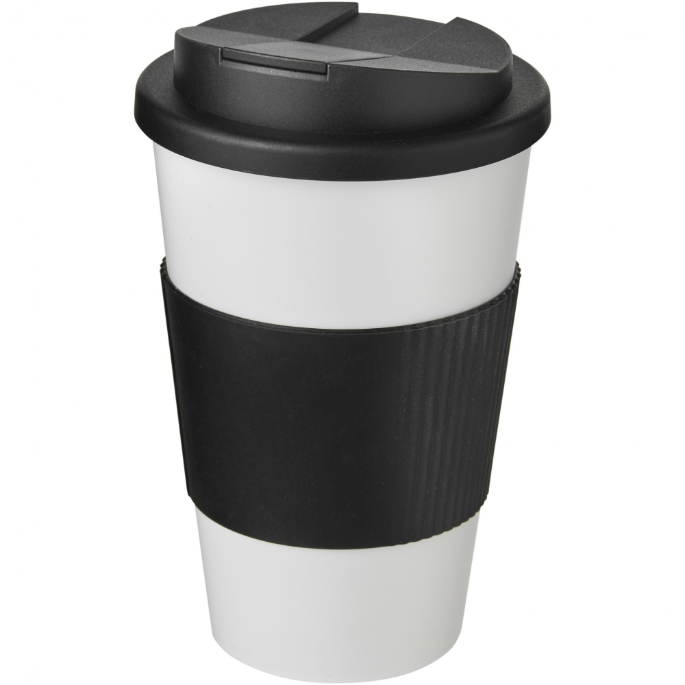 Logotrade promotional product picture of: Americano® 350 ml tumbler with grip & spill-proof lid