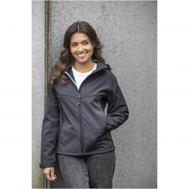 Logo trade promotional merchandise image of: Coltan women’s GRS recycled softshell jacket