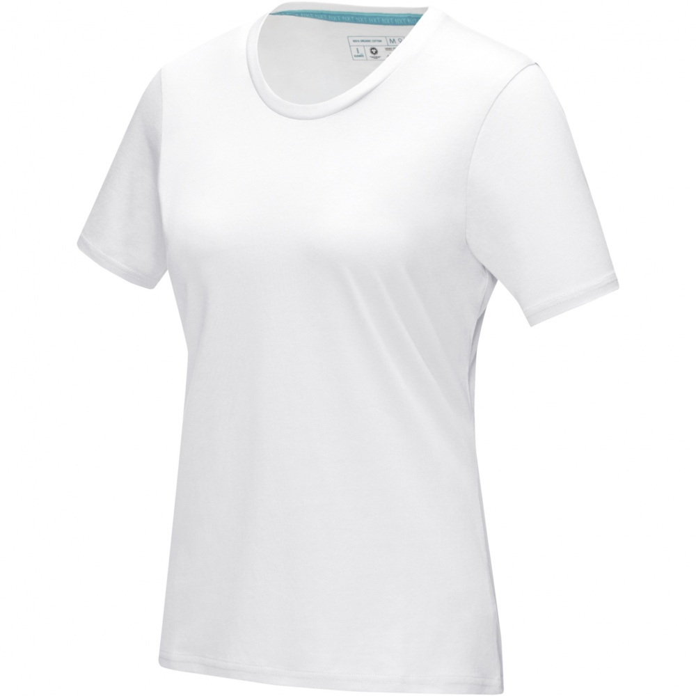 Logo trade promotional giveaway photo of: Azurite short sleeve women’s organic t-shirt