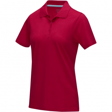 Logo trade promotional items image of: Graphite short sleeve women’s organic polo