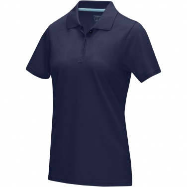 Logo trade promotional giveaways image of: Graphite short sleeve women’s organic polo