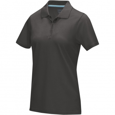 Logo trade promotional giveaway photo of: Graphite short sleeve women’s organic polo