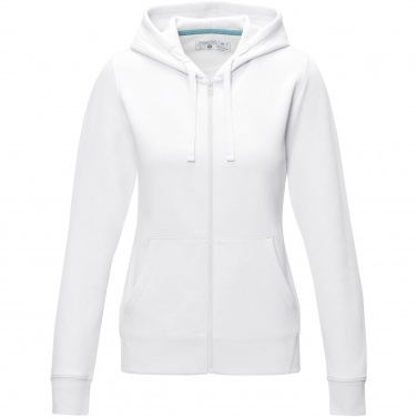 Logo trade promotional merchandise image of: Ruby women’s organic recycled full zip hoodie