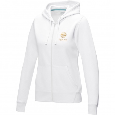 Logo trade promotional merchandise image of: Ruby women’s organic recycled full zip hoodie