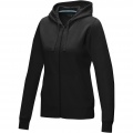 Ruby women’s organic recycled full zip hoodie, Solid black