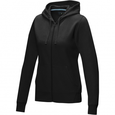 Logo trade corporate gifts picture of: Ruby women’s organic recycled full zip hoodie