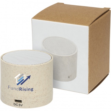 Logotrade advertising products photo of: Kikai wheat straw Bluetooth® speaker