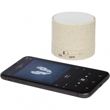 Logo trade advertising products picture of: Kikai wheat straw Bluetooth® speaker