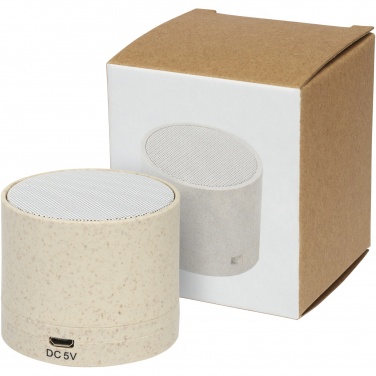 Logotrade corporate gift picture of: Kikai wheat straw Bluetooth® speaker