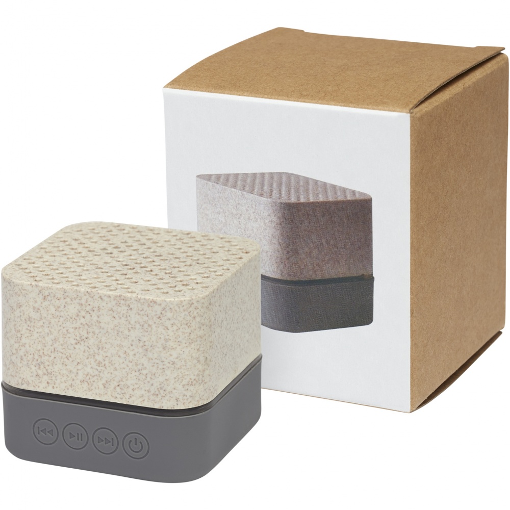 Logo trade promotional gifts image of: Aira wheat straw Bluetooth® speaker