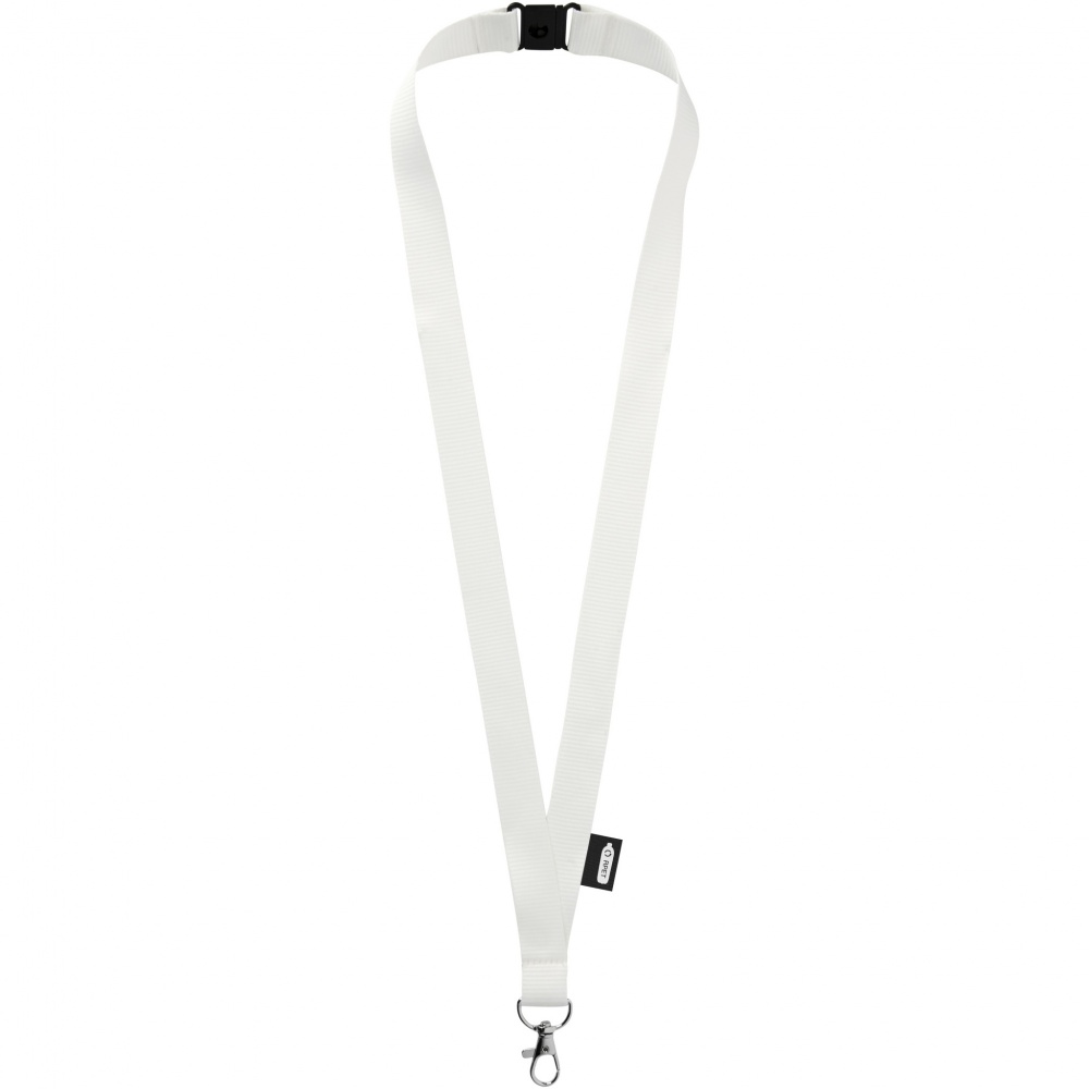 Logo trade promotional gift photo of: Tom recycled PET lanyard with breakaway closure