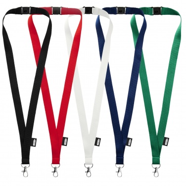 Logo trade promotional items image of: Tom recycled PET lanyard with breakaway closure