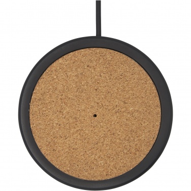 Logotrade promotional product picture of: Kivi 10W limestone/cork wireless charging pad