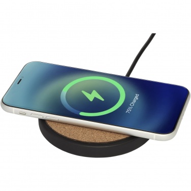 Logo trade corporate gift photo of: Kivi 10W limestone/cork wireless charging pad