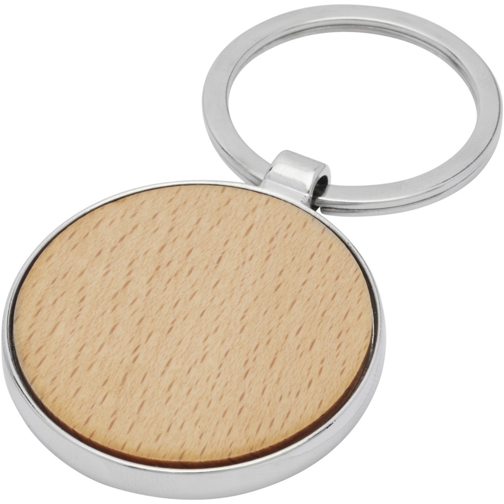 Logotrade corporate gifts photo of: Moreno beech wood round keychain