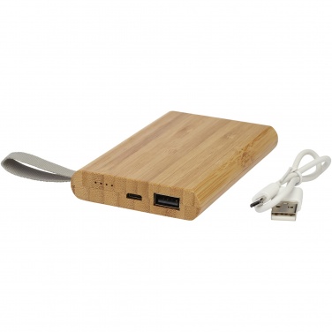 Logo trade promotional items picture of: Tulda 5000 mAh bamboo power bank