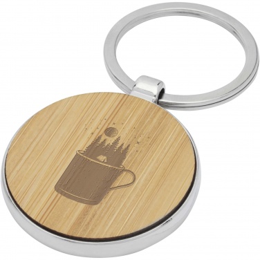 Logotrade promotional merchandise picture of: Nino bamboo round keychain