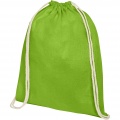 Oregon 140 g/m² cotton drawstring bag 5L, Lime