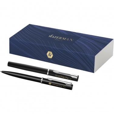 Logo trade advertising product photo of: Waterman Allure ballpoint and rollerball pen set