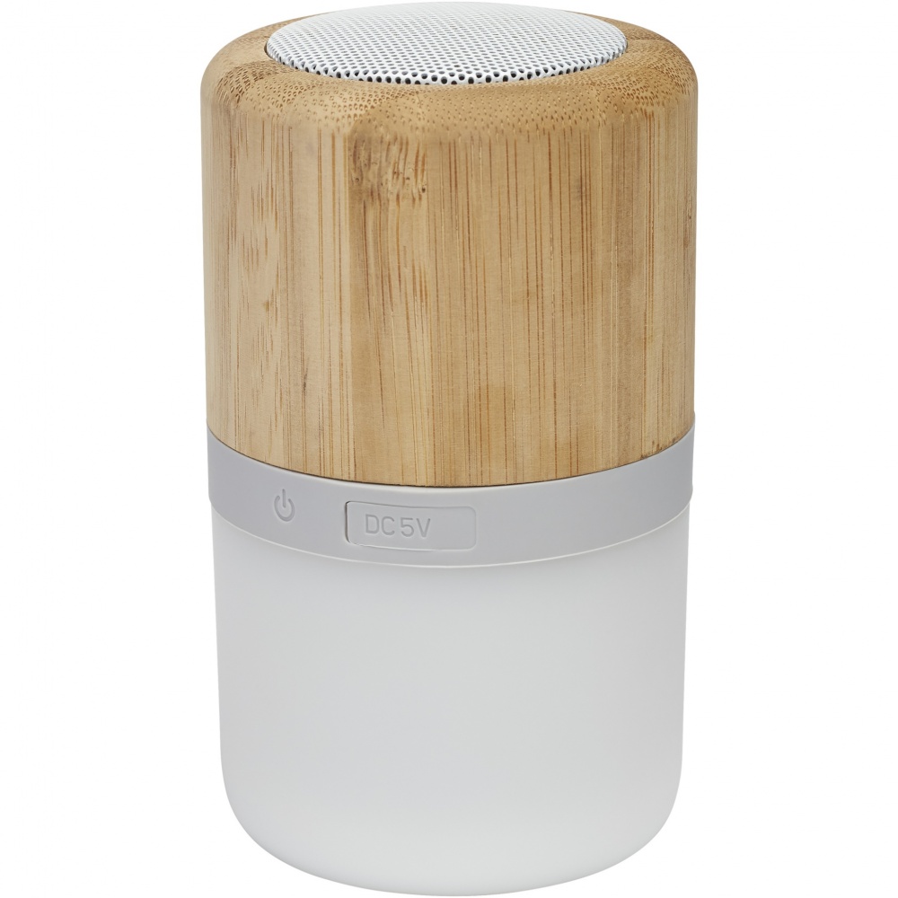 Logotrade promotional giveaway picture of: Aurea bamboo Bluetooth® speaker with light 