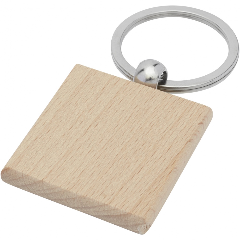 Logotrade promotional products photo of: Gioia beech wood squared keychain