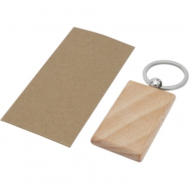 Logotrade promotional merchandise picture of: Gian beech wood rectangular keychain