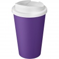 Americano® Eco 350 ml recycled tumbler with spill-proof lid, Purple / White