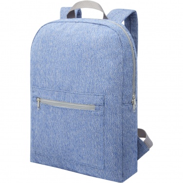 Logo trade promotional items picture of: Pheebs 450 g/m² recycled cotton and polyester backpack 10L