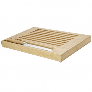 Logo trade promotional products image of: Pao bamboo cutting board with knife