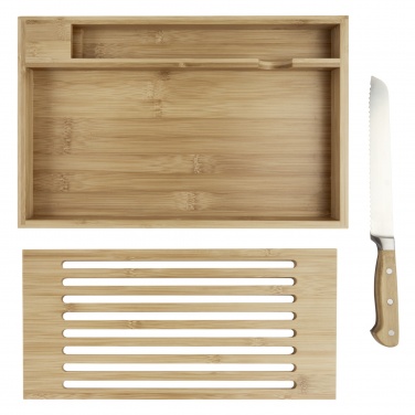 Logotrade promotional item image of: Pao bamboo cutting board with knife