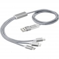 Versatile 5-in-1 charging cable, Silver