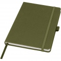 Honua A5 recycled paper notebook with recycled PET cover, Forest green