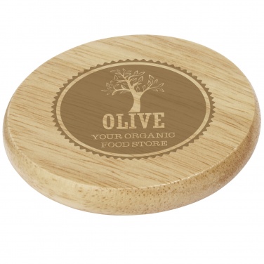 Logo trade promotional gifts image of: Scoll wooden coaster with bottle opener